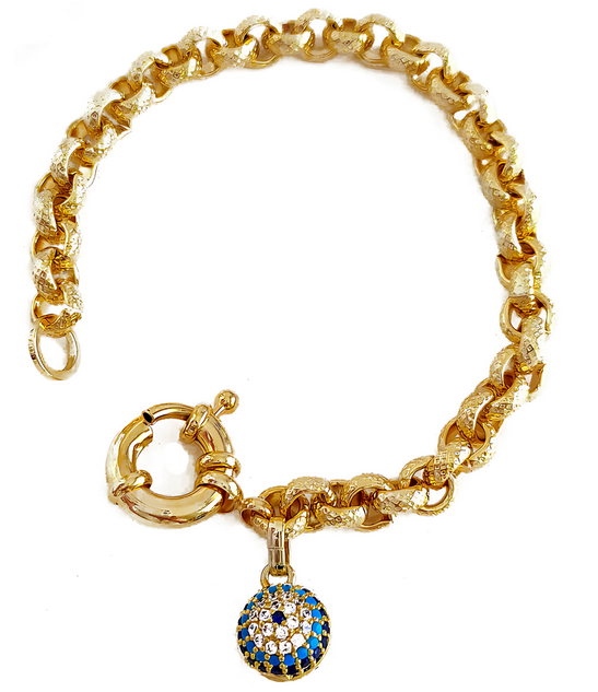 Qupeci Özel Time Serisi Halka Geçme Nazar Bileklik